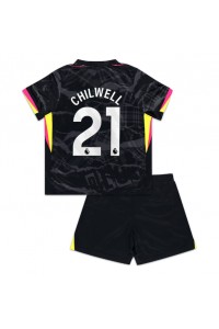 Chelsea Ben Chilwell #21 Jalkapallovaatteet Lasten Kolmas peliasu 2024-25 Lyhythihainen (+ Lyhyet housut)